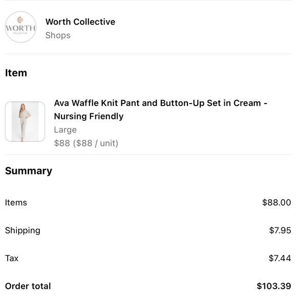 Worth Collective | Ava Waffle Knit Pant & Button Up Set - Picture 5 of 5